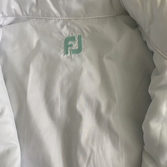 FootJoy Insulated Golf Vest Womens M White Aquamarine Full Zip Reversible Jacket - Picture 15 of 16